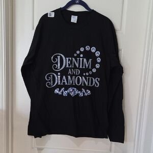 Unisex Denim And Diamonds Long Sleeve T-Shirt